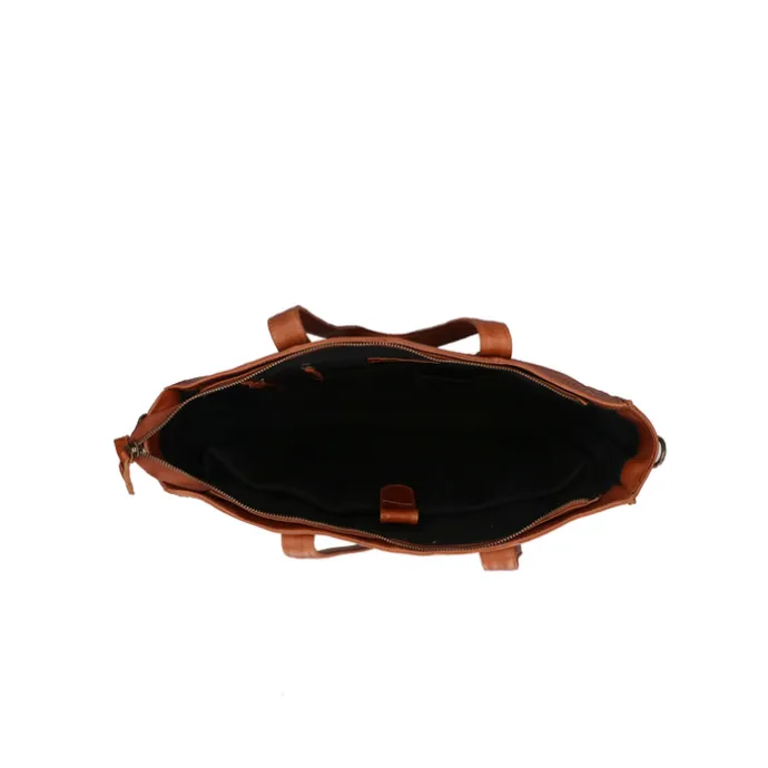 DIMAGINI Lana Croco Workbag 15.6" cognac