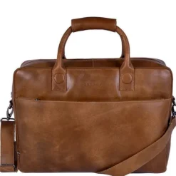 DSTRCT Fletcher Street Business Laptoptas 17.3 inch + Sleutelhanger cognac