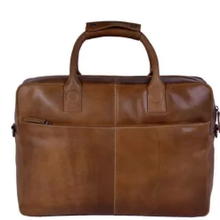 DSTRCT Fletcher Street Business Laptoptas 17.3 inch + Sleutelhanger cognac