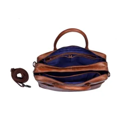 DSTRCT Fletcher Street Business Laptoptas 15.6 inch + Sleutelhanger cognac