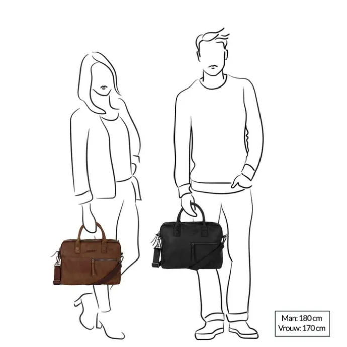 DSTRCT Wall Street Workingbag 14" cognac