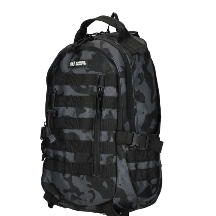 Enrico Benetti Arizona Laptop Backpack 15" black camouflage