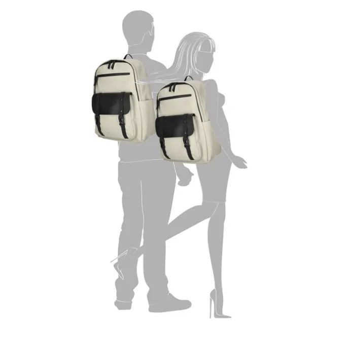 Enrico Benetti Glasgow Laptop Backpack 15" light taupe