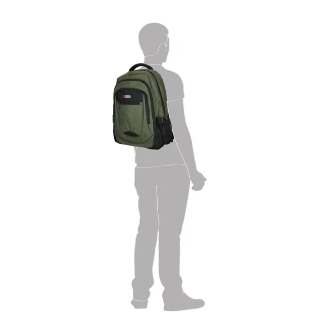 Enrico Benetti Hamburg 17" Laptop Backpack olijfgroen