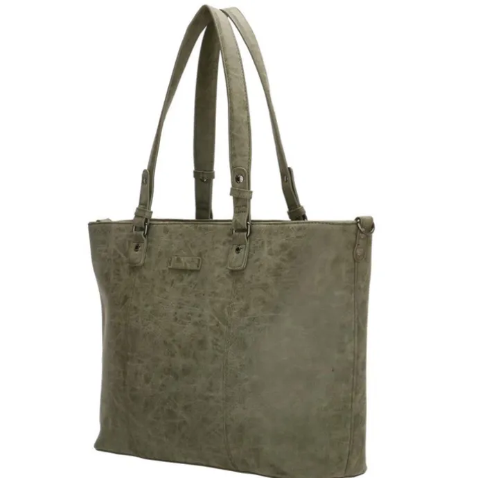 Enrico Benetti Kate 15'' Laptop Shoulderbag olijfgroen