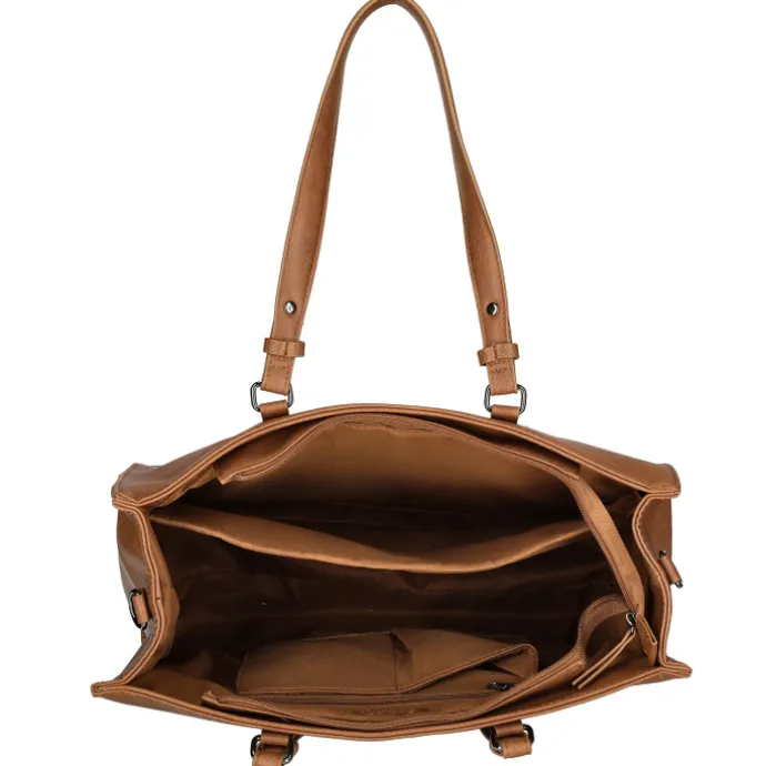 Enrico Benetti Lily Handbag 15" cognac