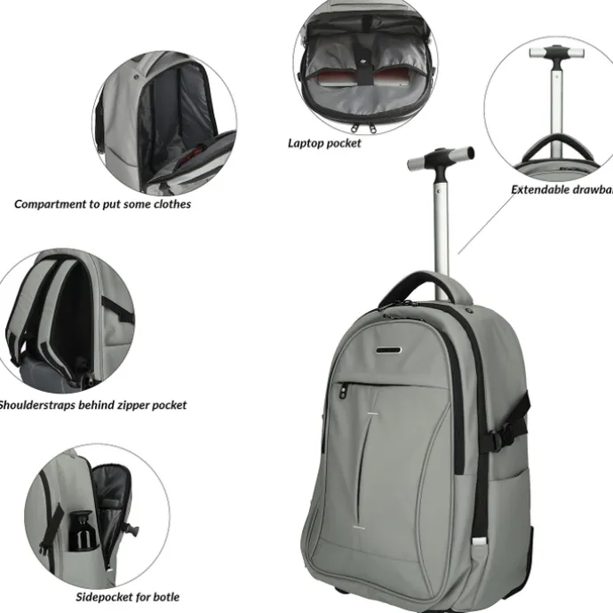 Enrico Benetti Northern Backpack Trolley 17" grey