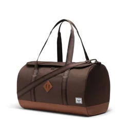 Herschel Supply Co. Heritage Duffel chocolate brown crosshatch/sadle brown