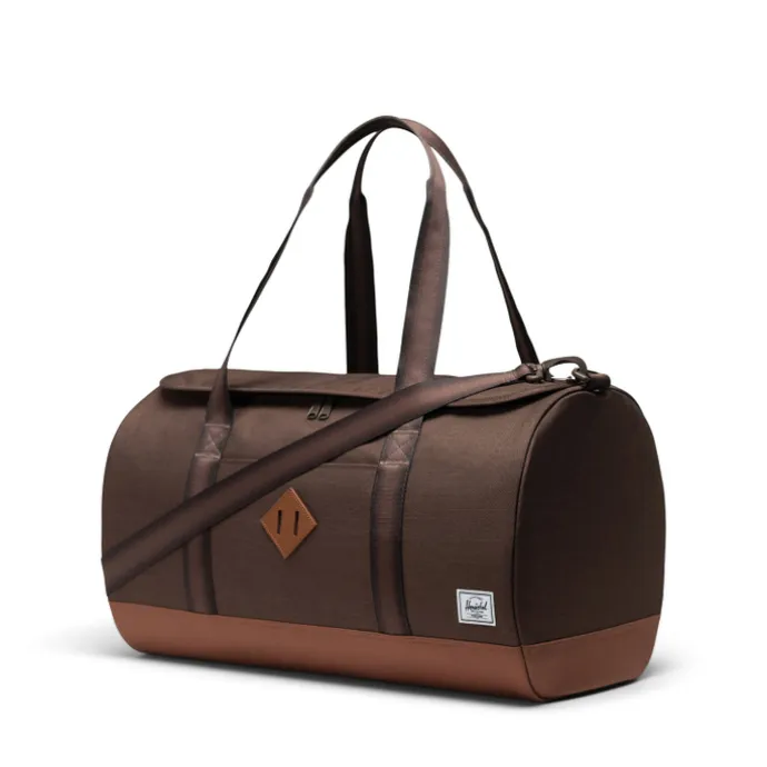 Herschel Supply Co. Heritage Duffel chocolate brown crosshatch/sadle brown