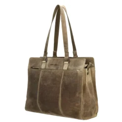 Hide & Stitches Idaho Eclipse Laptoptas donkerzand