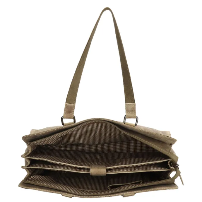 Hide & Stitches Idaho Eclipse Laptoptas donkerzand
