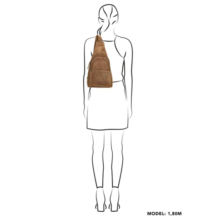 Hide & Stitches Idaho Radiant Schoudertas bruin