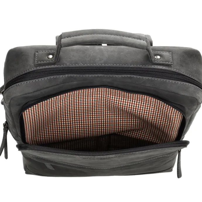 Hide & Stitches Idaho Rustic Rugzak zwart