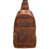 Hide & Stitches Japura Slingbag cognac