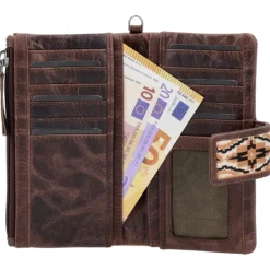 Hide & Stitches Next Navajo Wallet darkbrown
