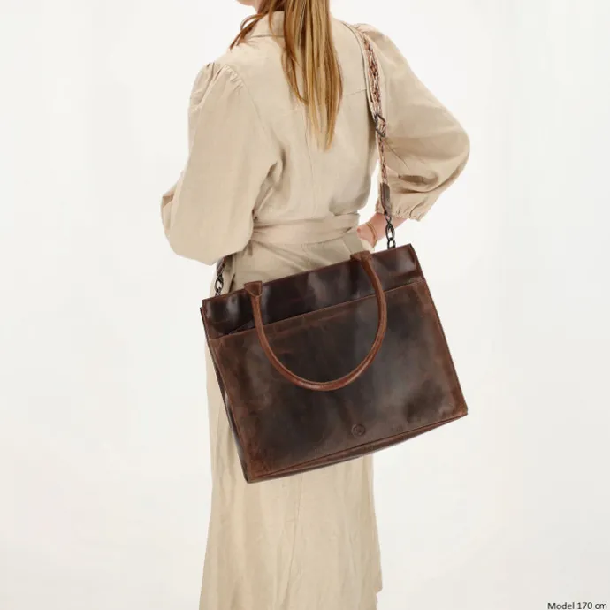 Hide & Stitches Next Navajo Laptopbag darkbrown