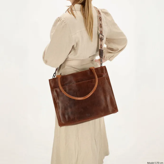 Hide & Stitches Next Navajo Laptopbag brown