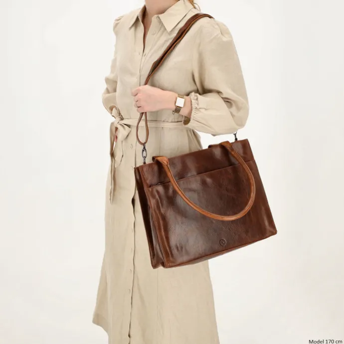 Hide & Stitches Next Navajo Laptopbag brown