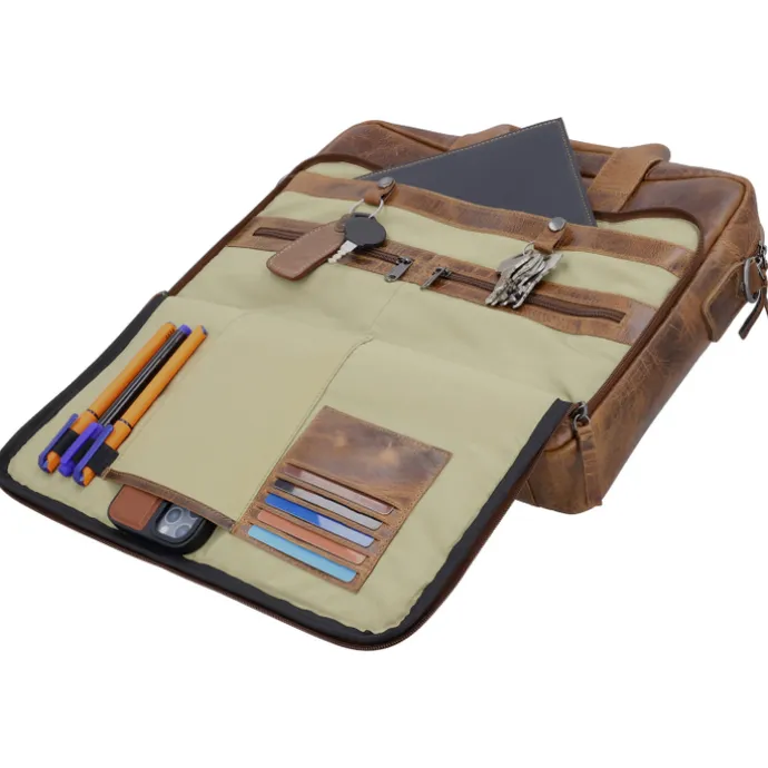 Hide & Stitches Next Navajo Laptopbag brown