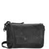 Hide & Stitches Paint Rock Crossover Shoulderbag Flap black
