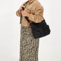 Hide & Stitches Paint Rock Shoulderbag black