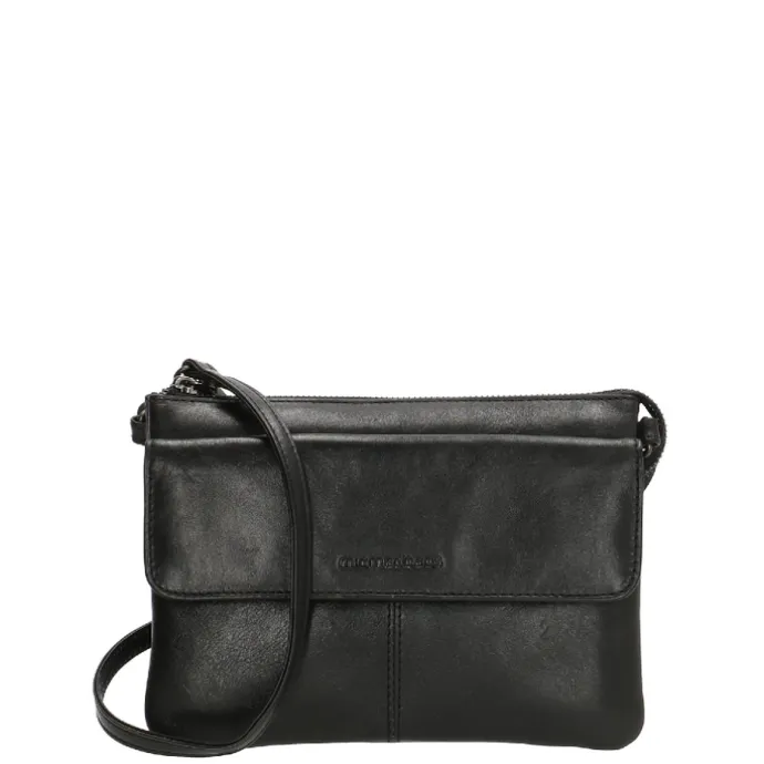Hide & Stitches Porto Crossbody Tas zwart