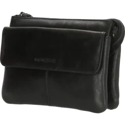 Hide & Stitches Porto Crossbody Tas zwart