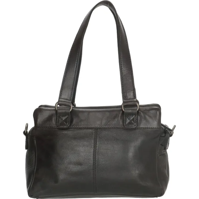 Hide & Stitches Porto Handtas zwart