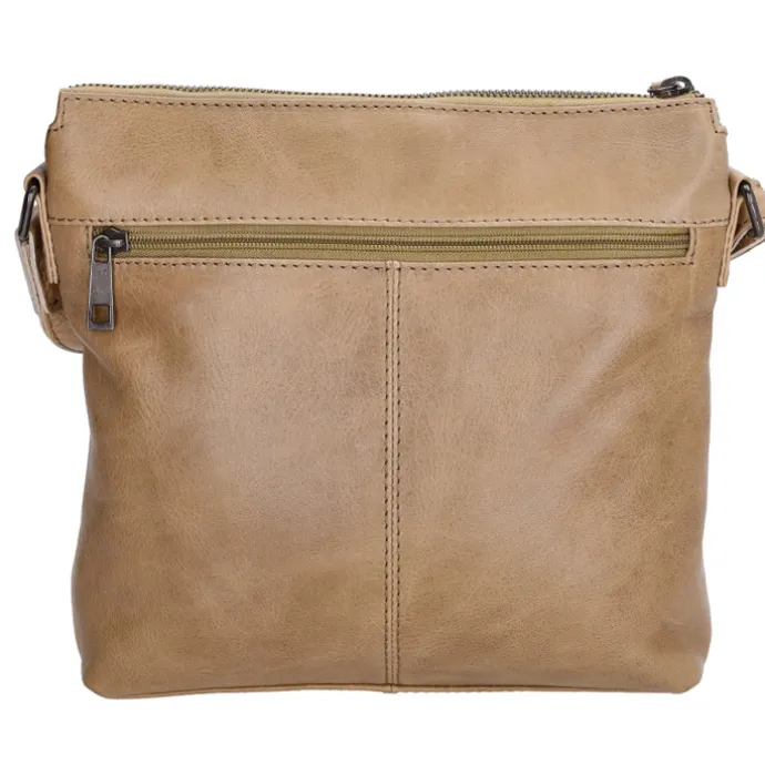 Hide & Stitches Porto Schoudertas taupe
