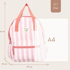 Kidzroom Lille Stripe Frenzy Backpack pink