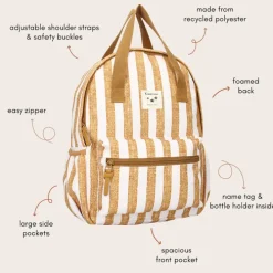 Kidzroom Lille Stripe Frenzy Backpack brown