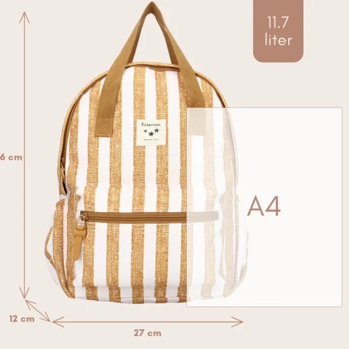 Kidzroom Lille Stripe Frenzy Backpack brown