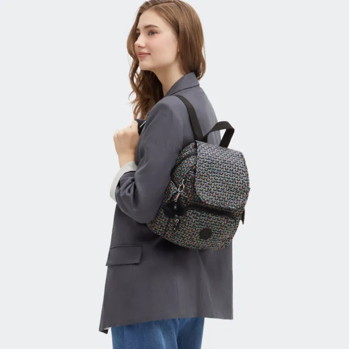 Kipling City Pack Mini prt ac geo feather