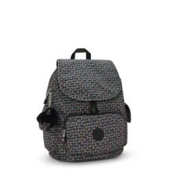 Kipling City Pack S prt ac geo feather
