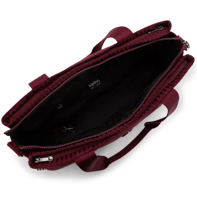 Kipling Elysia Work E e jq maroon tile jacquard