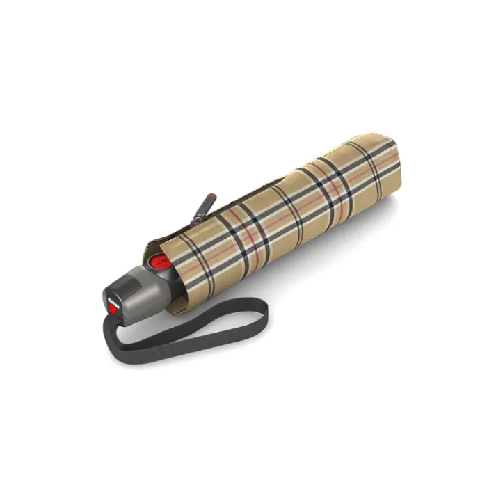 Knirps T.200 Medium Duomatic check beige
