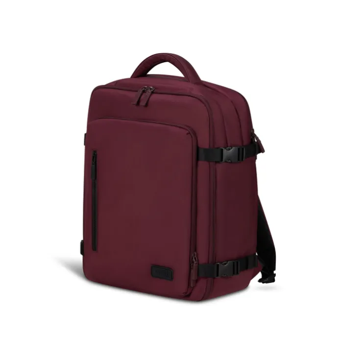 Lipault City Plume Travel Backpack bordeaux