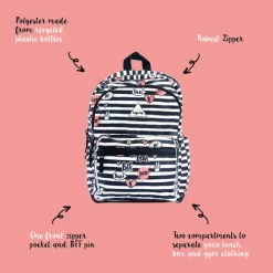 Little Legends BFF Backpack L zwart/wit/roze