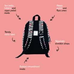 Little Legends BFF Backpack L zwart/wit/roze
