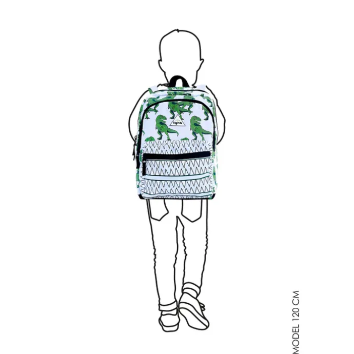 Little Legends Dino Backpack L groen / wit