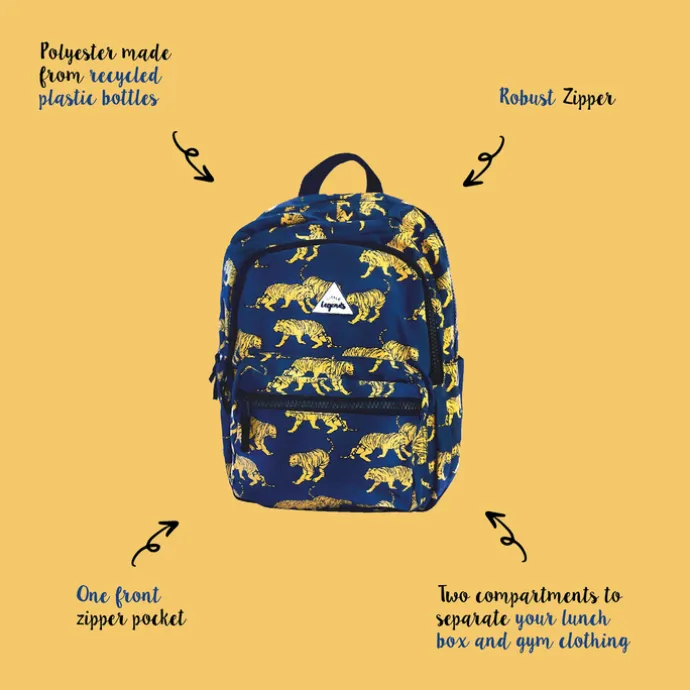Little Legends Tiger navy blue Backpack L donker blauw