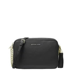 Michael Kors Jet Set Md Camerabag Gold Chain Crossbody black