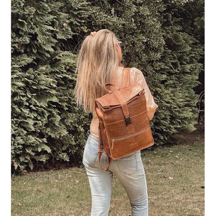 Mozz Croco Gobi Backpack croco camel