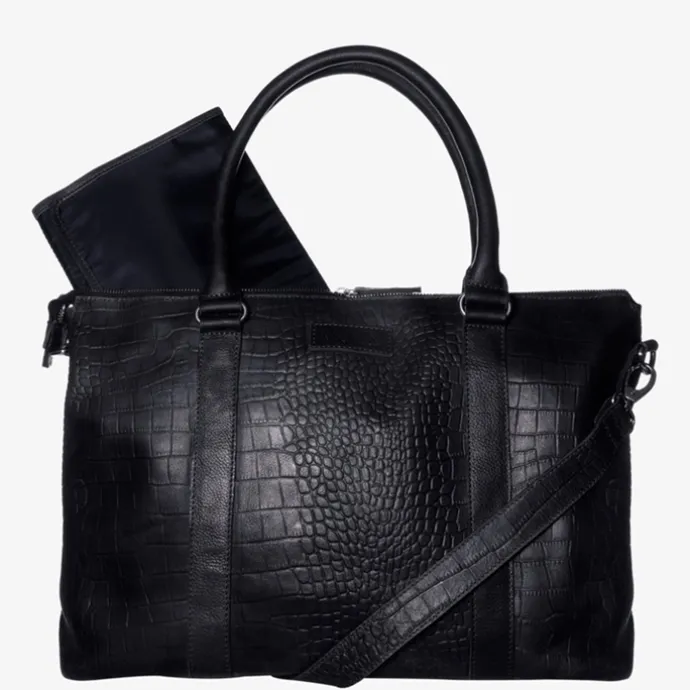 Mozz Croco Lola Bag Luiertas black