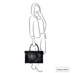 Mozz Croco Lola Bag Luiertas black