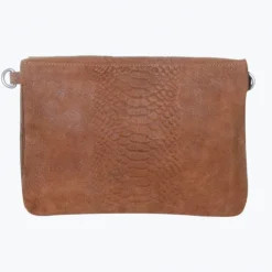 Mozz Luieretui Crossbody Suede snake cognac