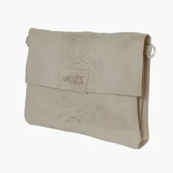 Mozz Luieretui Crossbody Suede snake zand