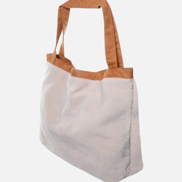 Mozz Mom Bag Teddy Suede beige