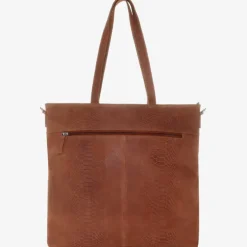 Mozz Momsbag Snake Shopper cognac
