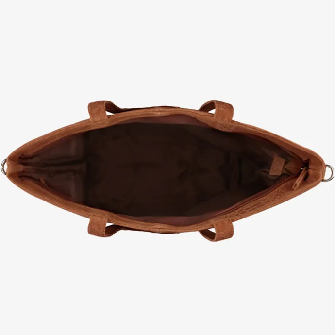 Mozz Momsbag Snake Shopper cognac